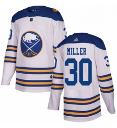Mens Adidas Buffalo Sabres 30 Ryan Miller Authentic White 2018 Winter Classic NHL Jersey 