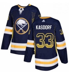 Mens Adidas Buffalo Sabres 33 Jason Kasdorf Authentic Navy Blue Drift Fashion NHL Jersey 