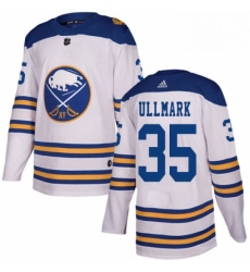 Mens Adidas Buffalo Sabres 35 Linus Ullmark Authentic White 2018 Winter Classic NHL Jersey 