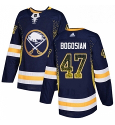 Mens Adidas Buffalo Sabres 47 Zach Bogosian Authentic Navy Blue Drift Fashion NHL Jersey 