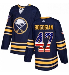 Mens Adidas Buffalo Sabres 47 Zach Bogosian Authentic Navy Blue USA Flag Fashion NHL Jersey 