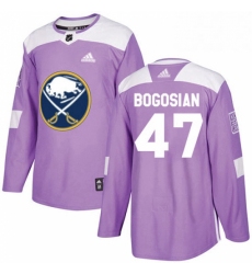 Mens Adidas Buffalo Sabres 47 Zach Bogosian Authentic Purple Fights Cancer Practice NHL Jersey 