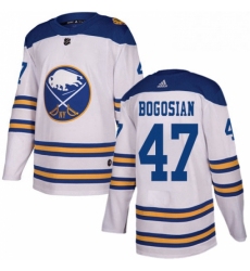 Mens Adidas Buffalo Sabres 47 Zach Bogosian Authentic White 2018 Winter Classic NHL Jersey 