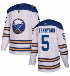 Mens Adidas Buffalo Sabres 5 Matt Tennyson Authentic White 2018 Winter Classic NHL Jersey 