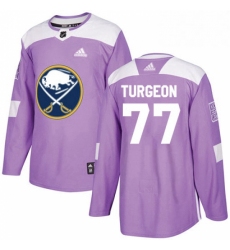 Mens Adidas Buffalo Sabres 77 Pierre Turgeon Authentic Purple Fights Cancer Practice NHL Jersey 