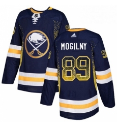 Mens Adidas Buffalo Sabres 89 Alexander Mogilny Authentic Navy Blue Drift Fashion NHL Jersey 