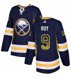 Mens Adidas Buffalo Sabres 9 Derek Roy Authentic Navy Blue Drift Fashion NHL Jersey 