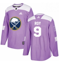 Mens Adidas Buffalo Sabres 9 Derek Roy Authentic Purple Fights Cancer Practice NHL Jersey 