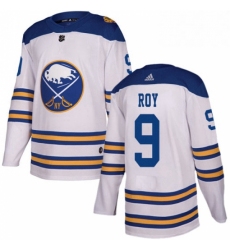 Mens Adidas Buffalo Sabres 9 Derek Roy Authentic White 2018 Winter Classic NHL Jersey 