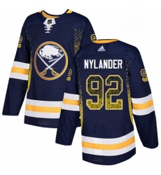 Mens Adidas Buffalo Sabres 92 Alexander Nylander Authentic Navy Blue Drift Fashion NHL Jersey 