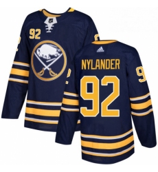 Mens Adidas Buffalo Sabres 92 Alexander Nylander Authentic Navy Blue Home NHL Jersey 