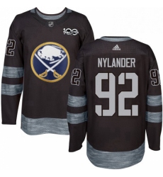 Mens Adidas Buffalo Sabres 92 Alexander Nylander Premier Black 1917 2017 100th Anniversary NHL Jersey 