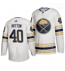 Sabres 40 Carter Hutton White 50th Anniversary Adidas Jersey