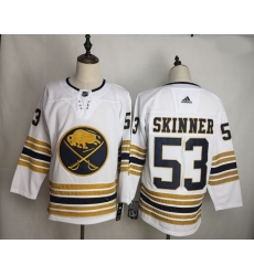 Sabres 53 Jeff Skinner White 50th Anniversary Adidas Jersey