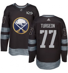Sabres #77 Pierre Turgeon Black 1917 2017 100th Anniversary Stitched NHL Jersey