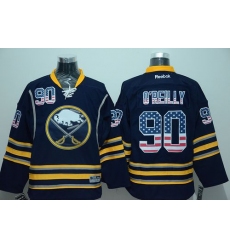 Sabres #90 Ryan O 27Reilly Navy Blue USA Flag Fashion Stitched NHL Jersey