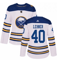 Womens Adidas Buffalo Sabres 40 Robin Lehner Authentic White 2018 Winter Classic NHL Jersey 