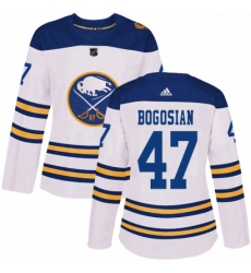 Womens Adidas Buffalo Sabres 47 Zach Bogosian Authentic White 2018 Winter Classic NHL Jersey 