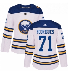 Womens Adidas Buffalo Sabres 71 Evan Rodrigues Authentic White 2018 Winter Classic NHL Jersey 
