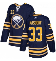 Youth Adidas Buffalo Sabres 33 Jason Kasdorf Premier Navy Blue Home NHL Jersey 