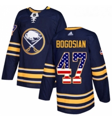 Youth Adidas Buffalo Sabres 47 Zach Bogosian Authentic Navy Blue USA Flag Fashion NHL Jersey 