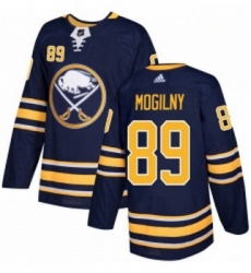 Youth Adidas Buffalo Sabres 89 Alexander Mogilny Authentic Navy Blue Home NHL Jersey 