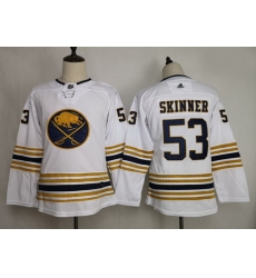 Youth Sabres 53 Jeff Skinner White 50th Anniversary Adidas Jersey