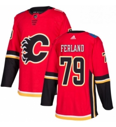 Mens Adidas Calgary Flames 79 Michael Ferland Authentic Red Home NHL Jersey 