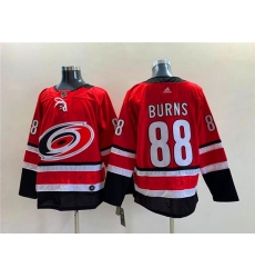 Men Carolina Hurricanes 88 Brent Burns Red Stitched Jersey