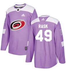 Youth Adidas Carolina Hurricanes 49 Victor Rask Authentic Purple Fights Cancer Practice NHL Jersey 