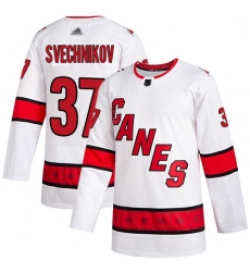 Youth Hurricanes 37 Andrei Svechnikov White Road Authentic Stitched Hockey Jersey