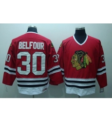 Blackhawks #30 ED Belfour Stitched Red CCM Throwback NHL Jersey