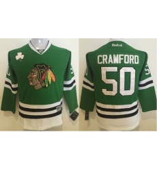 Blackhawks #50 Corey Crawford Green Stitched Youth NHL Jersey