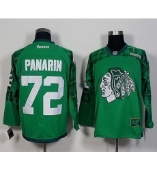 Blackhawks #72 Artemi Panarin Green St  Patricks Day New Stitched NHL Jersey