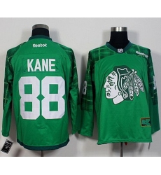 Blackhawks #88 Patrick Kane Green St  Patricks Day New Stitched NHL Jersey