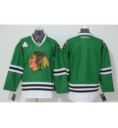Blackhawks Stitched Blank Green NHL Jersey