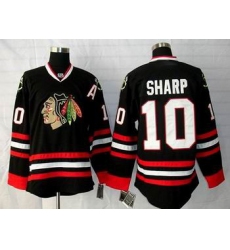 Chicago Blackhawks #10 Patrick Sharp hockey black Jersey