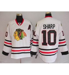 Chicago Blackhawks #10 Patrick Sharp hockey white Jersey