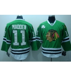 Chicago Blackhawks 11 John Madden Green Jerseys