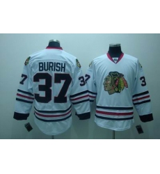 Chicago Blackhawks #37 Adam Burish Jerseys white