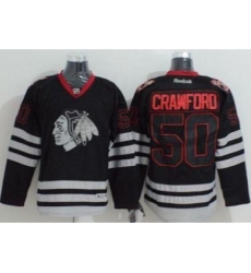 Chicago Blackhawks #50 Corey Crawford Black Stitched Jersey
