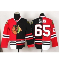 Chicago Blackhawks 65 Andrew Shaw Black Red Split NHL Jerseys