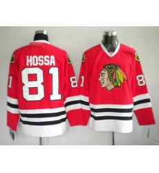 Chicago Blackhawks #81 Marian Hossa RED hockey Jersey