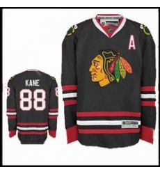 Chicago Blackhawks #88 Patrick Kane Premier Dark Hockey black