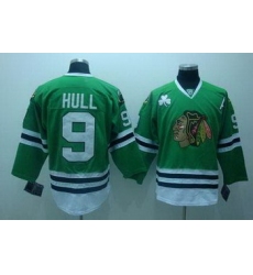 Chicago Blackhawks 9 Bobby Hull Green Jerseys