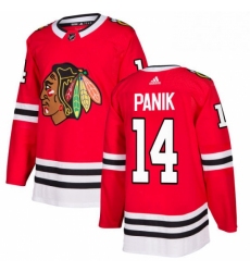 Mens Adidas Chicago Blackhawks 14 Richard Panik Authentic Red Home NHL Jersey 