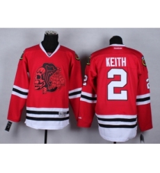 NHL Chicago Blackhawks #2 Duncan Keith Stitched red jersey[2014 new]