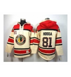 NHL Jerseys Chicago Blackhawks #81 Hossa Ccream-red[pullover hooded sweatshirt]