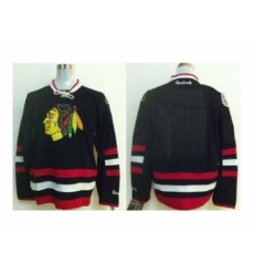 NHL Jerseys Chicago Blackhawks blank black[2014 new stadium]