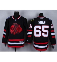 NHL chicago blackhawks #65 Andrew Shaw black jerseys[2014 new stadium]